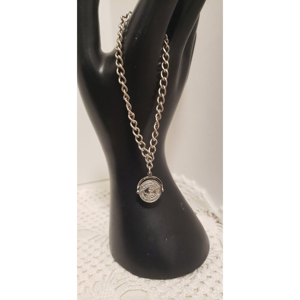 Vintage NY World's Fair 1964-1965 Sterling Silver Charm Pendant Necklace